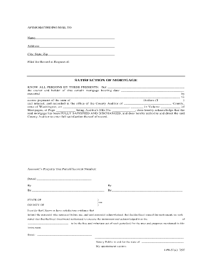 South Carolina Lost Mortgage Satisfaction Form