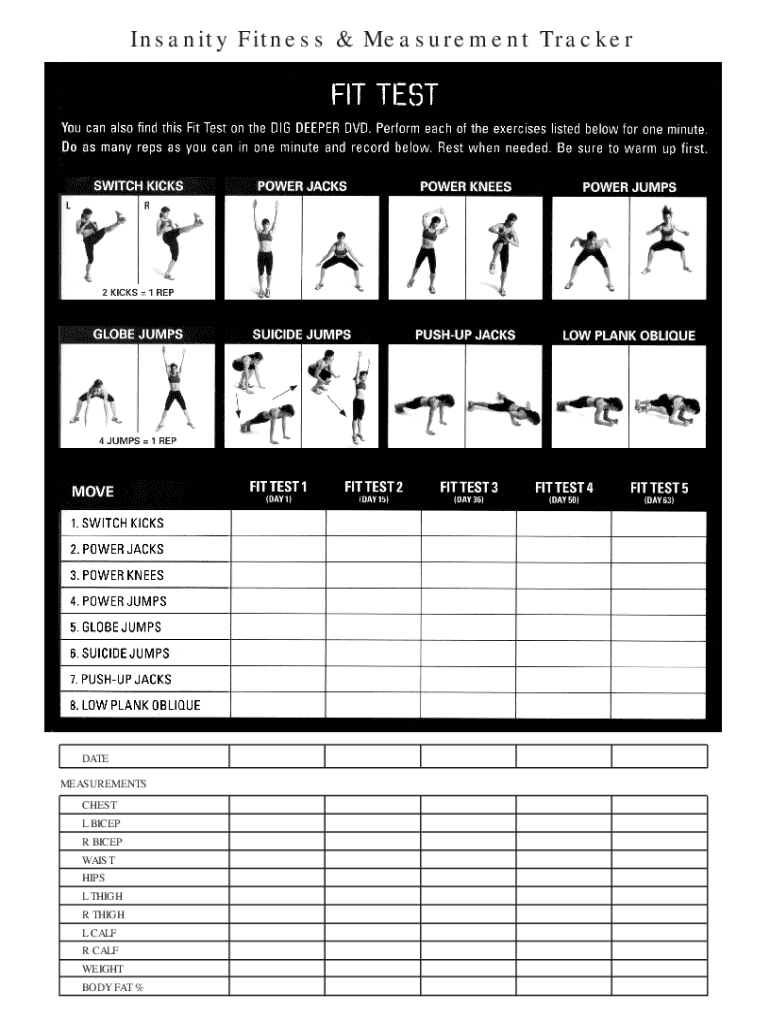 Online Editable Calendar for Workouts  Form