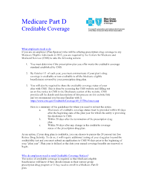 Fillable Creditable Coverage Notice  Form