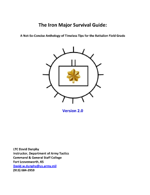 Iron Major Survival Guide Form