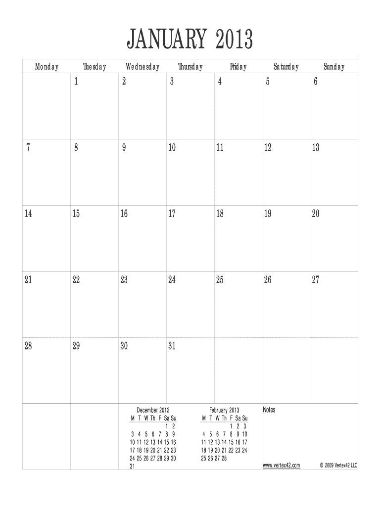 Www Vertex42 Calendar Form