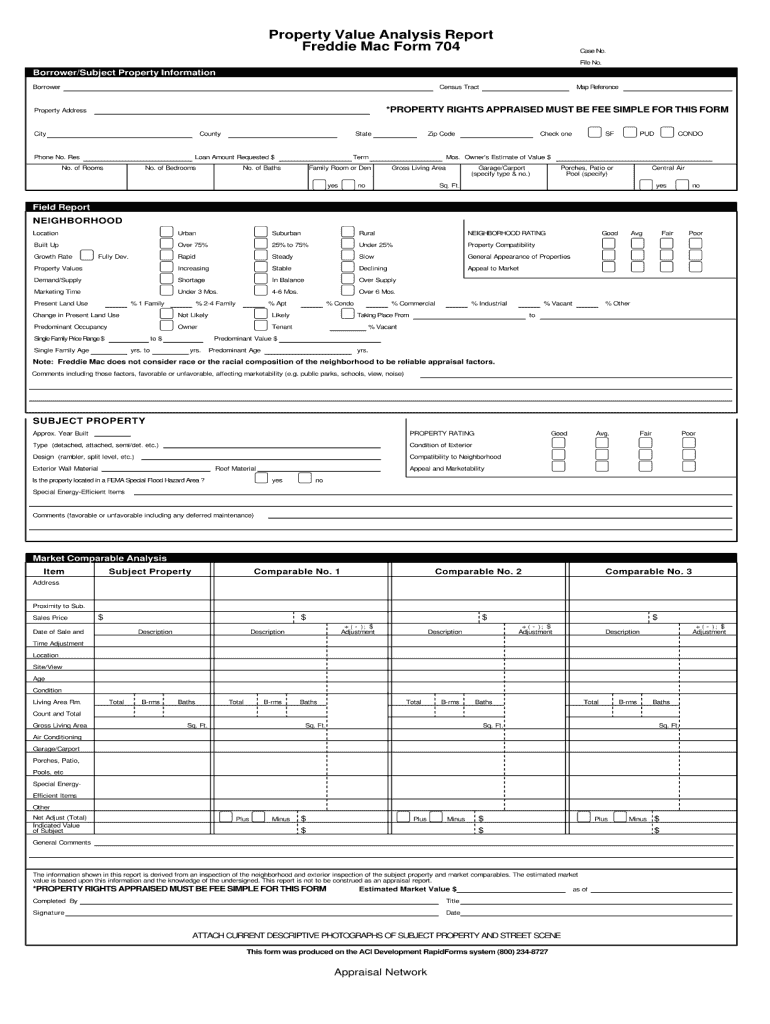 704 Appraisal Form