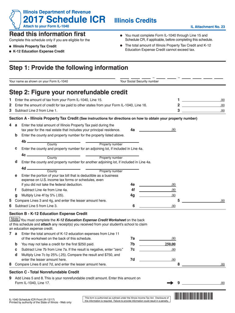 Illinois Tax Forms