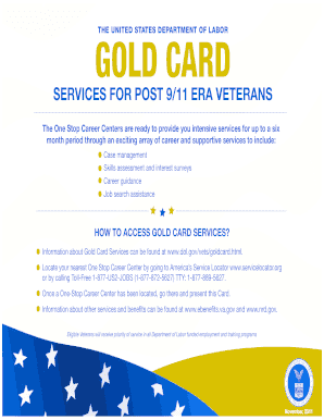 Get and Sign How to Obtain Dol Gold Card  Form