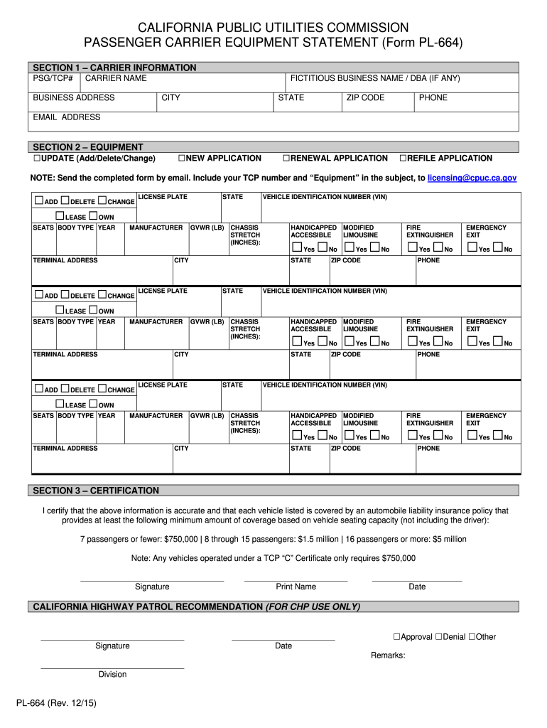  Pl 664 Form 2015