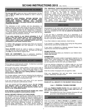  Sc1040 Instructions Form 2015