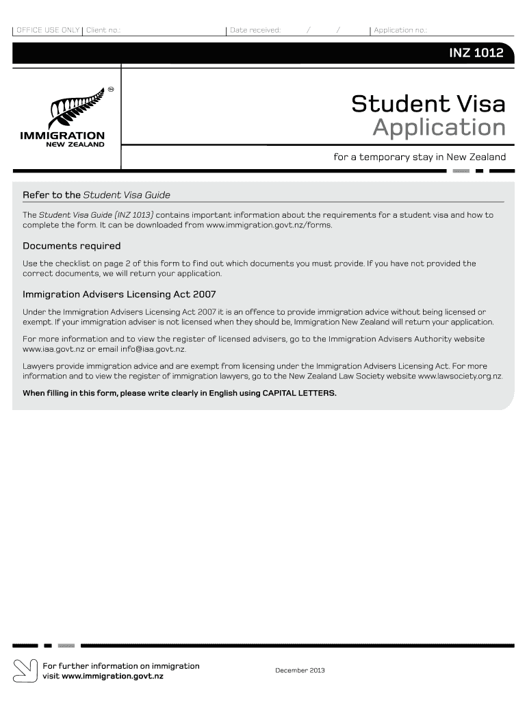  Form Inz1012 2019