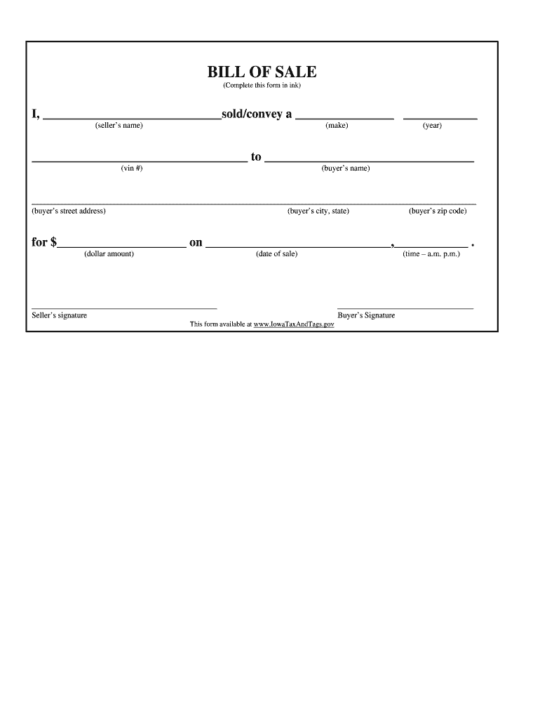 Polk Bill Sale  Form