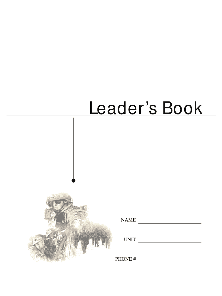 Army Leaders Book Template  Form