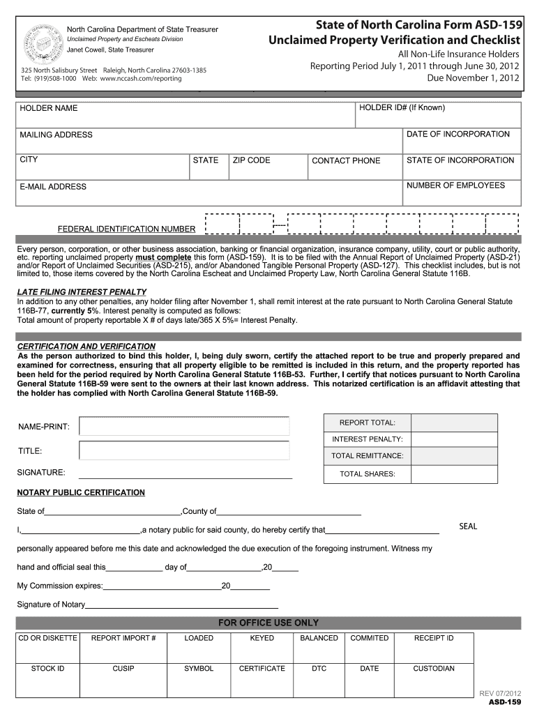  Asd 159 Form 2012