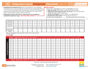 Vfc Temperature Log  Form