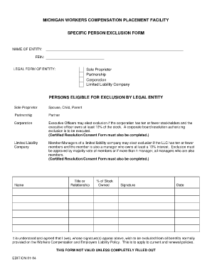 SPECIFIC PERSON EXCLUSION FORM Caom Com