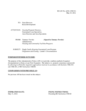 RD an No 4575 USDA Rural Development  Form