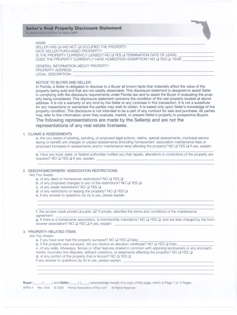 Far Real Property Disclosure Form