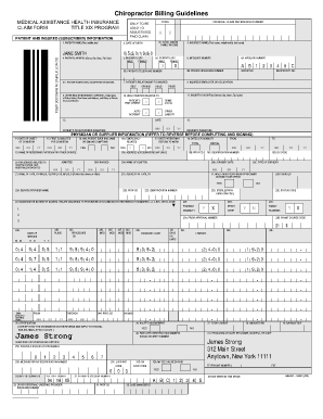 Chiropractor Receipt  Form