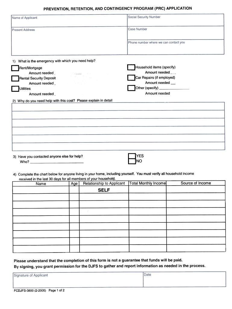 Prc Application  Form