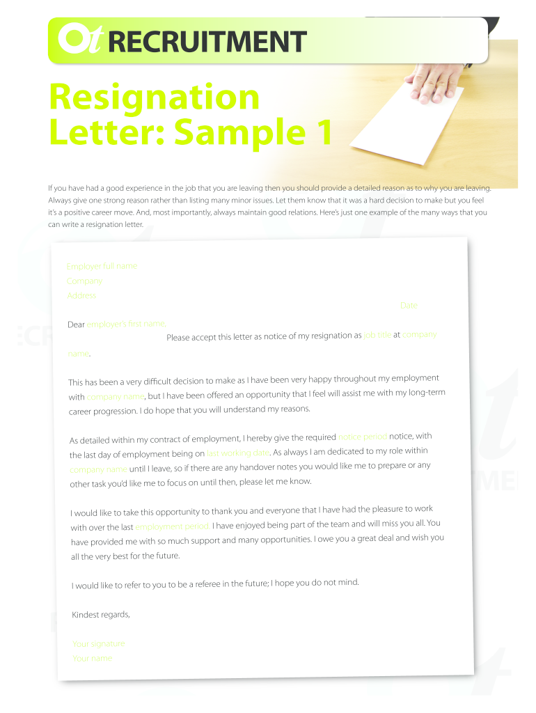 Get and Sign Resignation Letter  Form