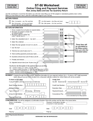 St 50 Worksheet  Form