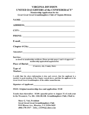 How to Join Daughters of the Confederacy  Form