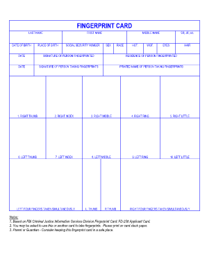 Fingerprint Form PDF