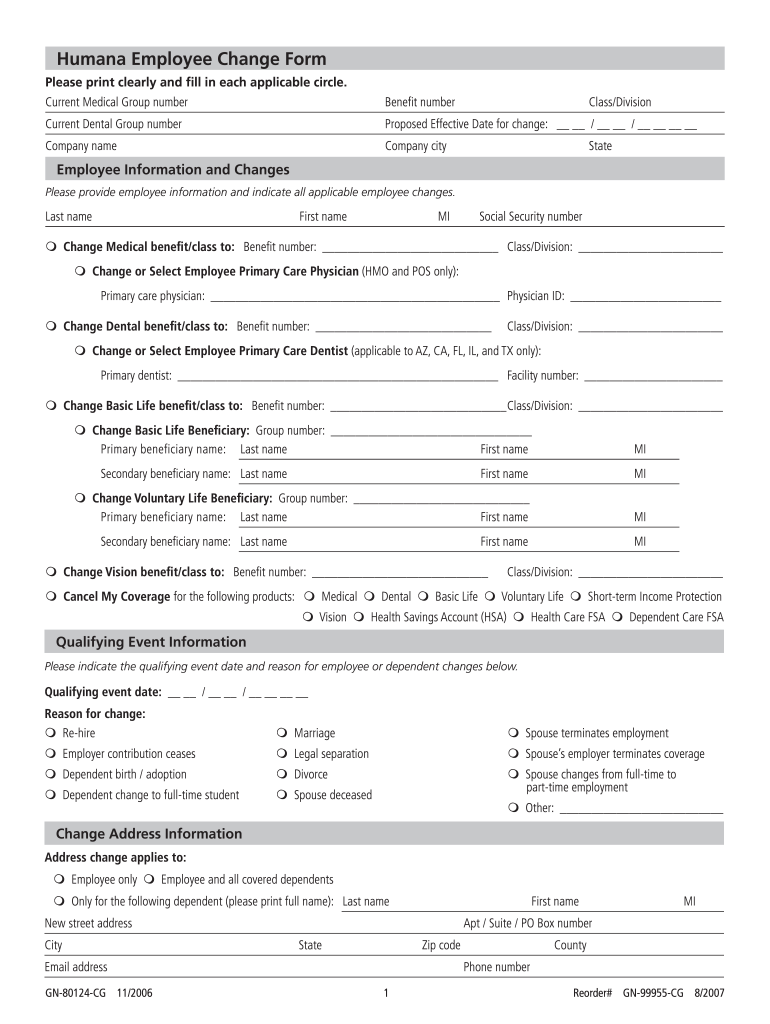  Humana Forms for Providers PDF 2007-2024