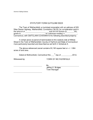 Pt 61 for Quit Claim Deed  Form