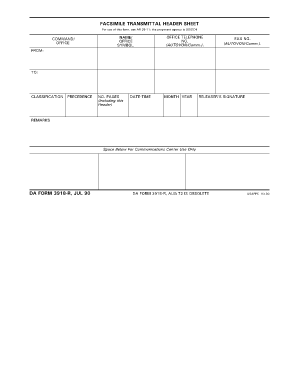 Get and Sign Army Fax Cover Sheet  Form
