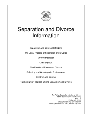 Final Decree of Divorce Form Virginia