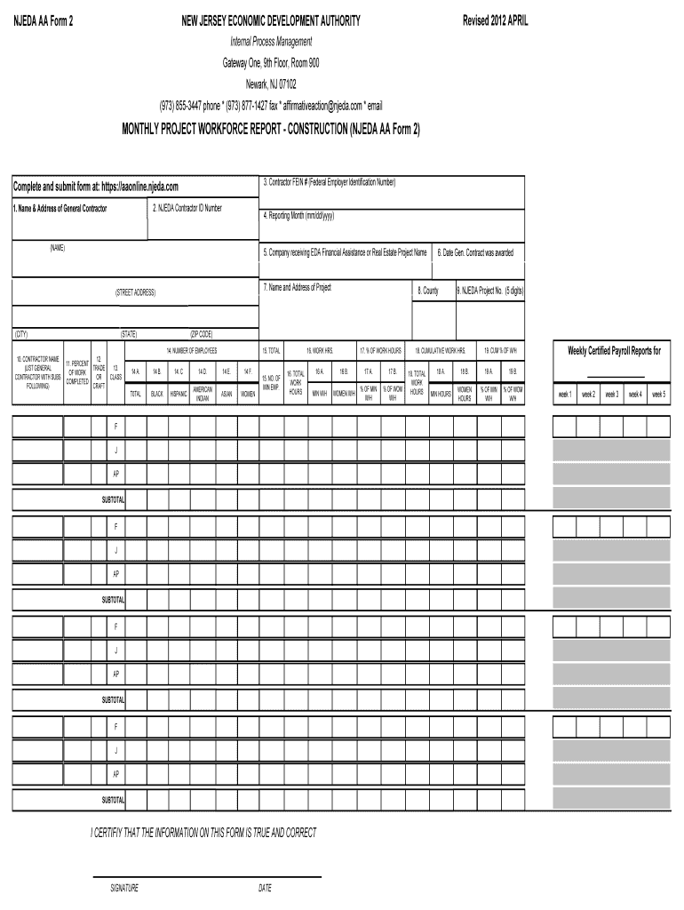  Aa Form 2 2012