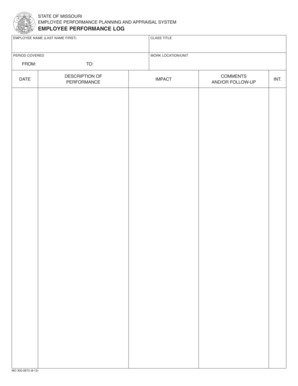 Employee Performance Log