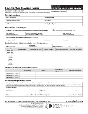 Contractor Receipt PDF  Form
