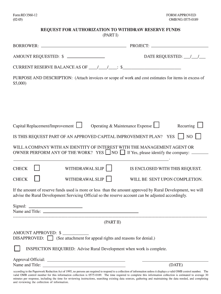 Rd 3560 12  Form