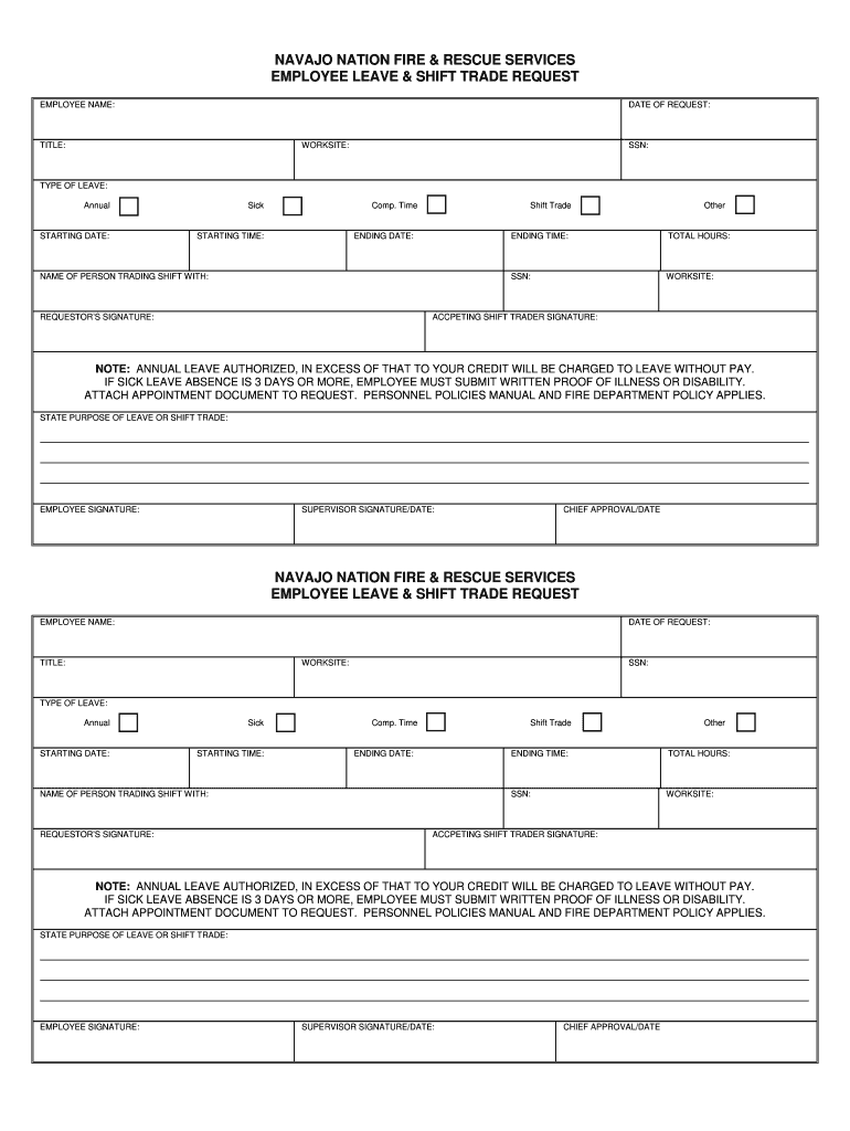 Shift Trade Form