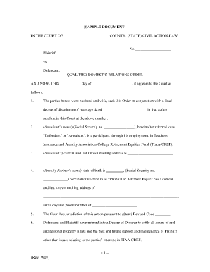 Dro Form PDF