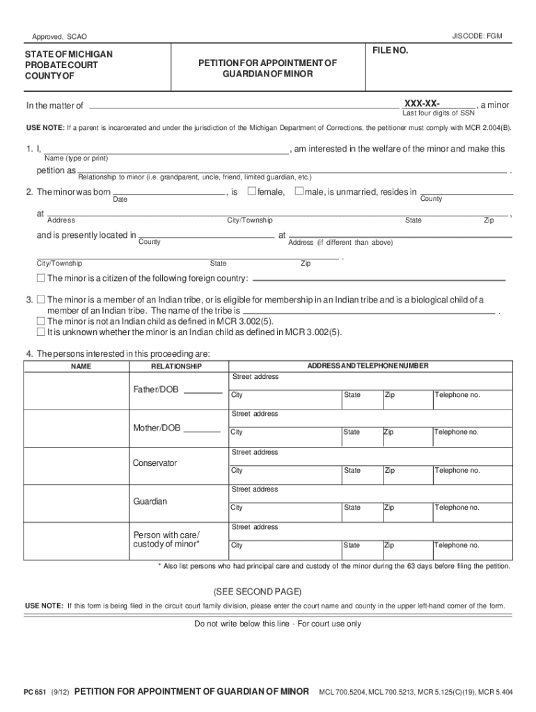 Indiana Guardianship Forms