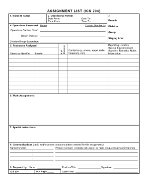 Ics 204  Form