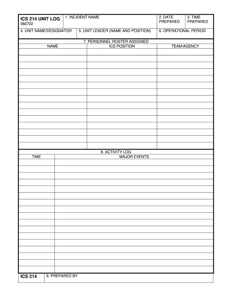 Ics 214  Form