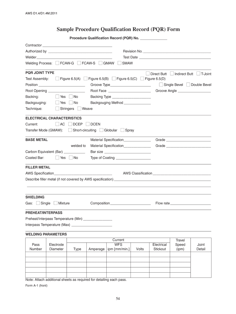  Pqr Form 2011-2024