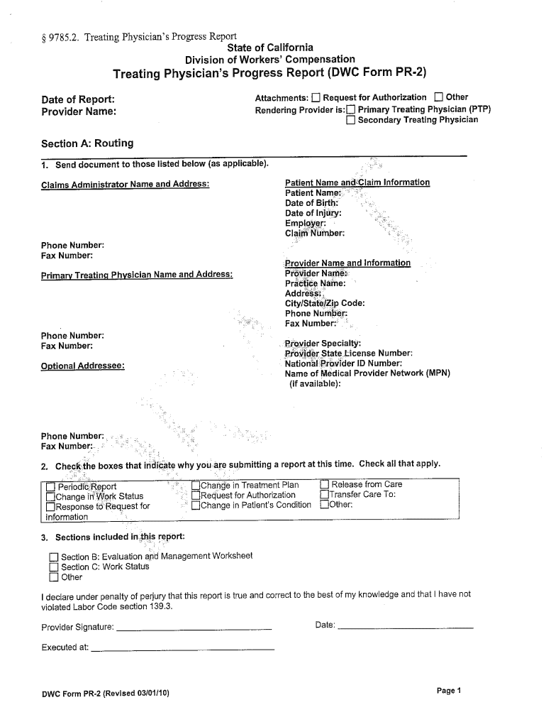  Fillable Dwc Form Pr 2 2010-2024