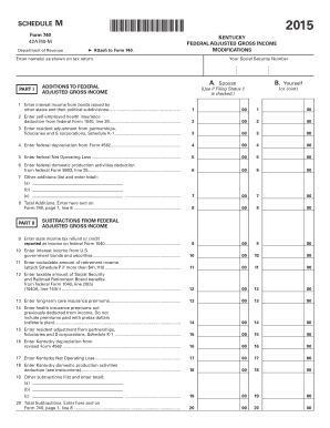 SCHEDULE M *1500010018* Form 740 42A740M Department of Revenue Attach to Form 740 Revenue Ky