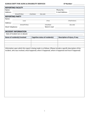 Facility Investigation Form