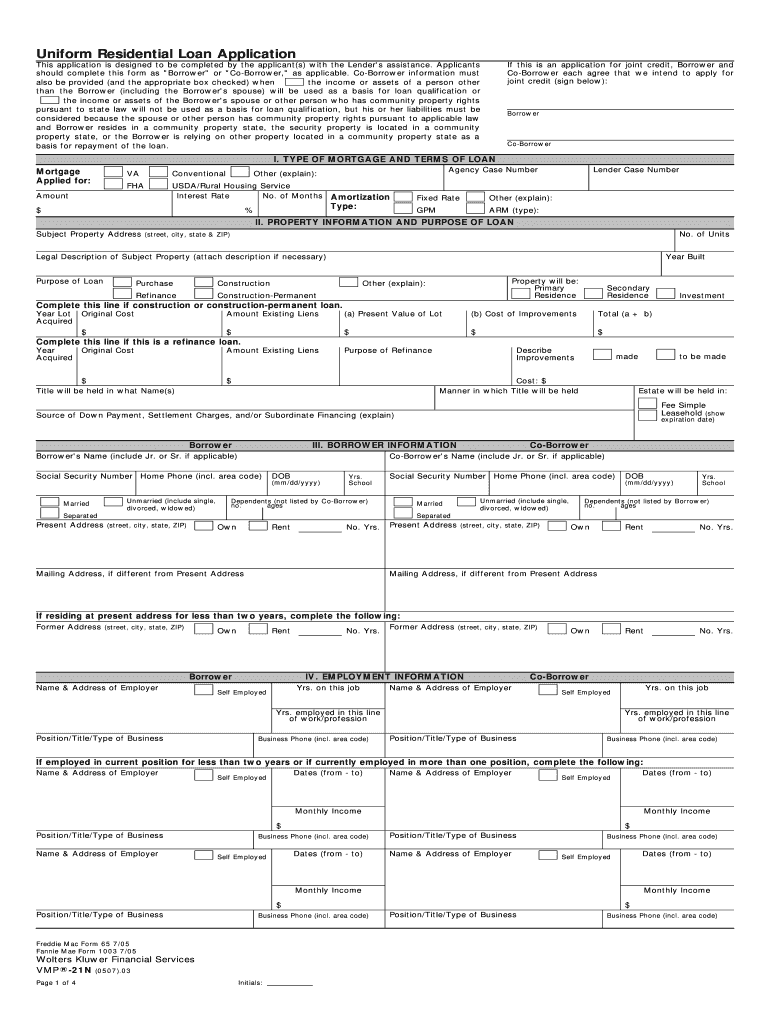  Form Loan 2005-2024