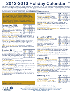 Hebrew Calendar Download PDF  Form