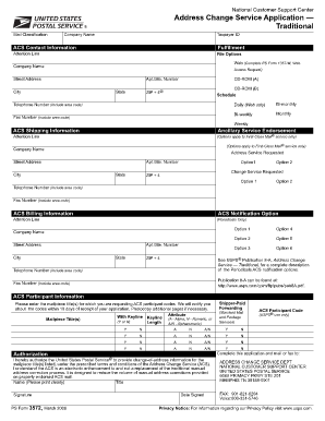 Usps Address Change Form PDF