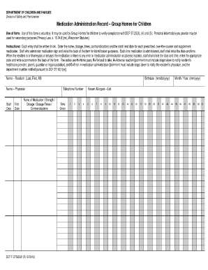  Medication Administration Record Form 2012