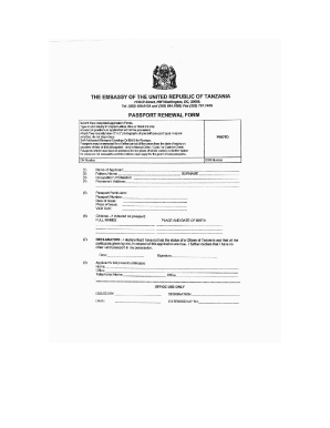 Passport Application Form