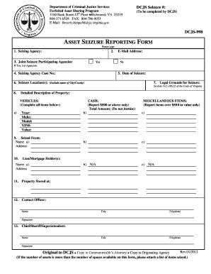 Dcjs Seizure Form