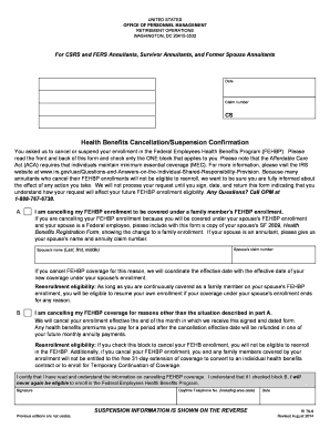  Information for Retirees and Survivor Annuitants, RI 79 2 OPM 2014