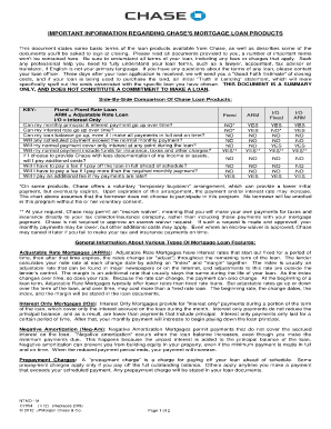 Chase Request for Mortgage Assistance Form