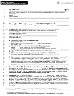 Florida Vacant Land Contract  Form